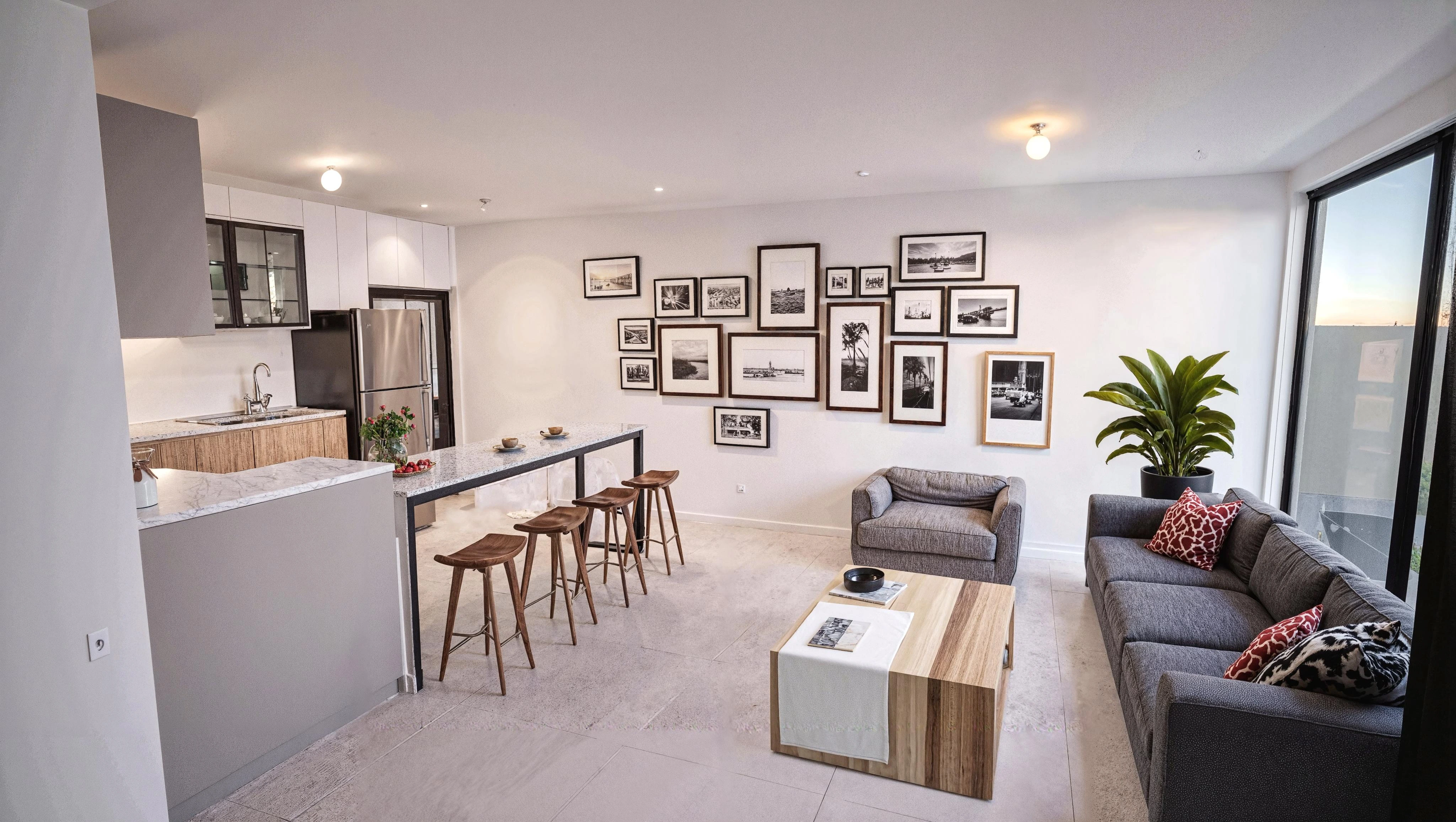 100 m² · Sala y cocina